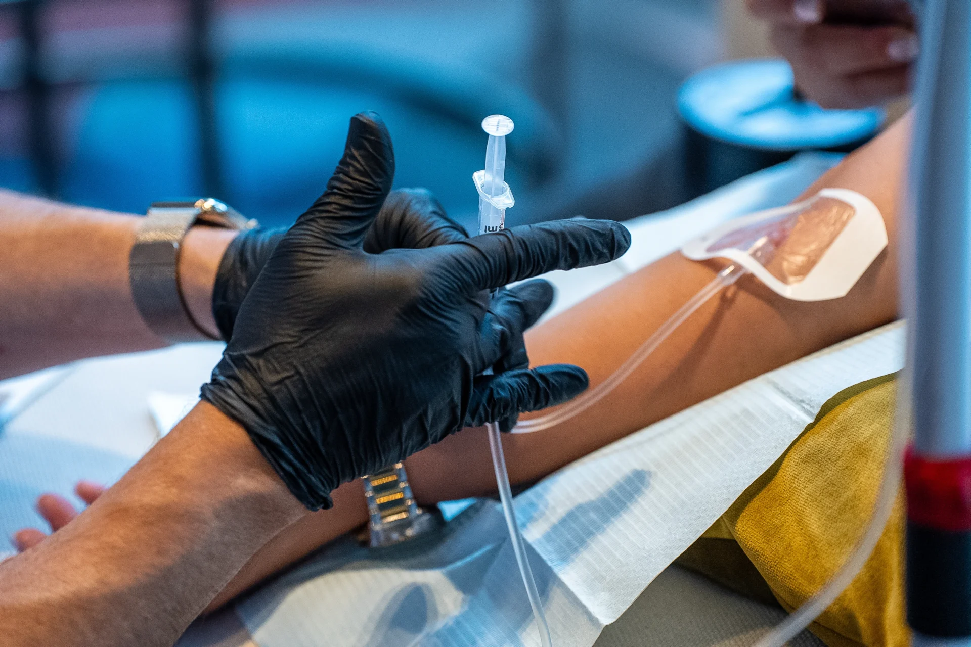 Close Up Of IV Injection