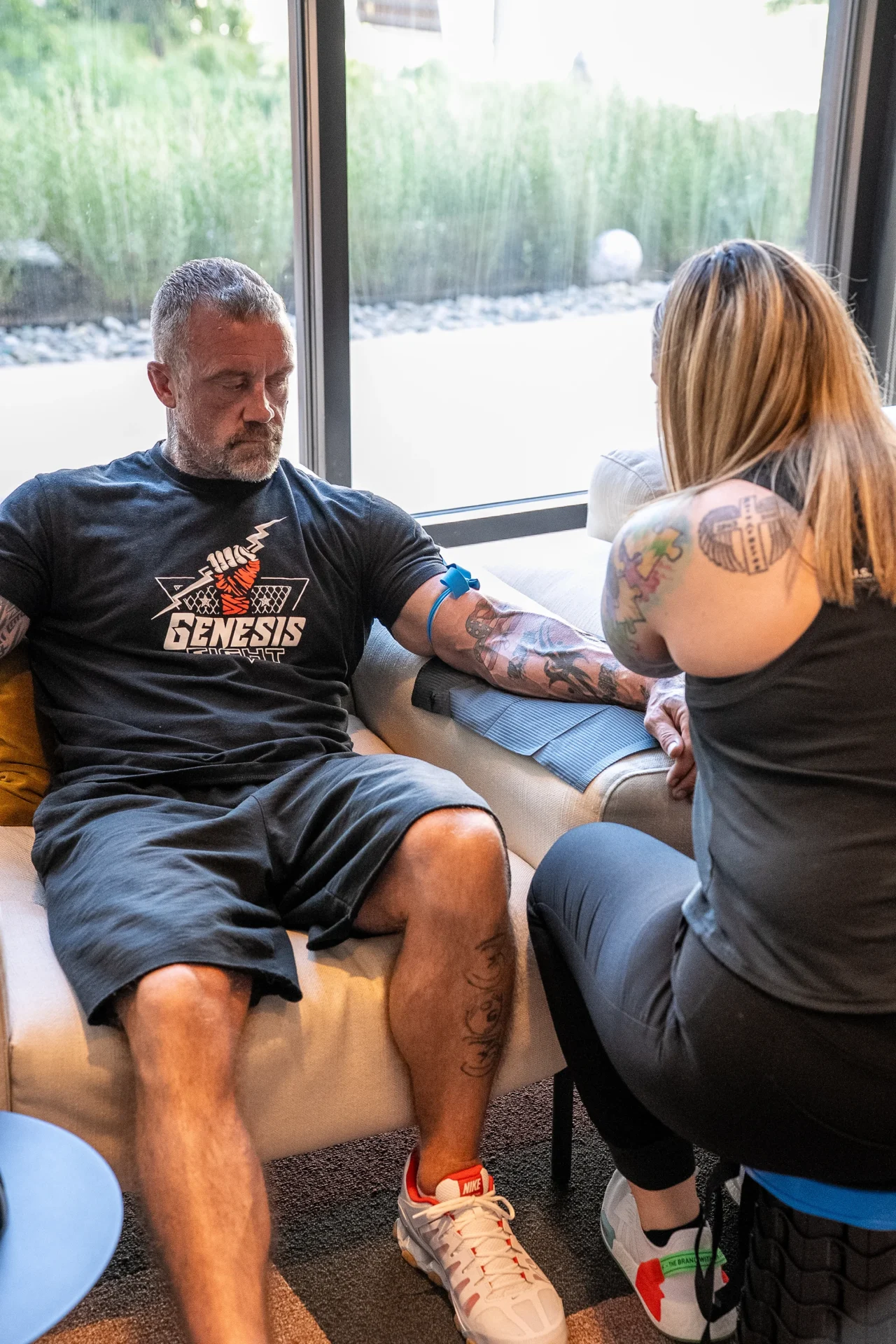 Nurse Administering Hydration Vitamin Infusion